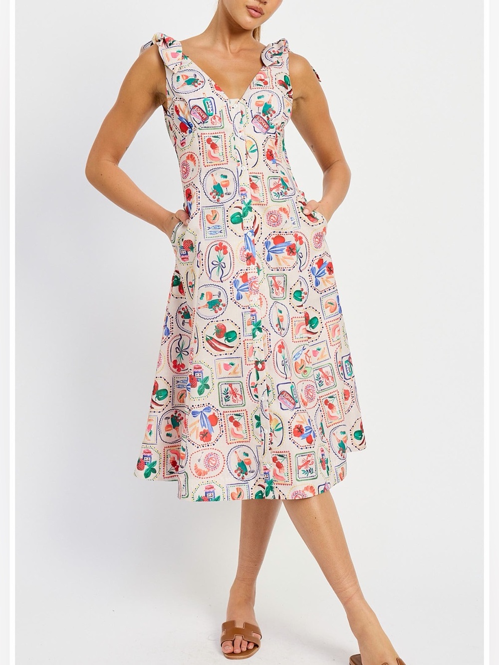 En Saison Nayeli Midi Sundress